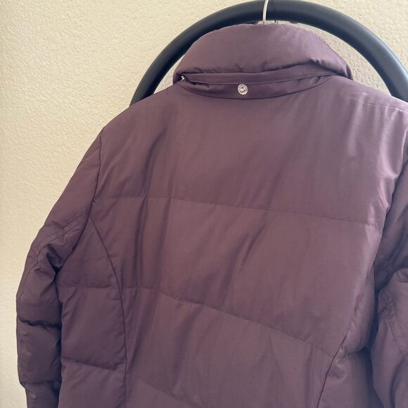 Eddie Bauer Plum Purple Down Filled Long Coat Size Small - Picture 7 of 7